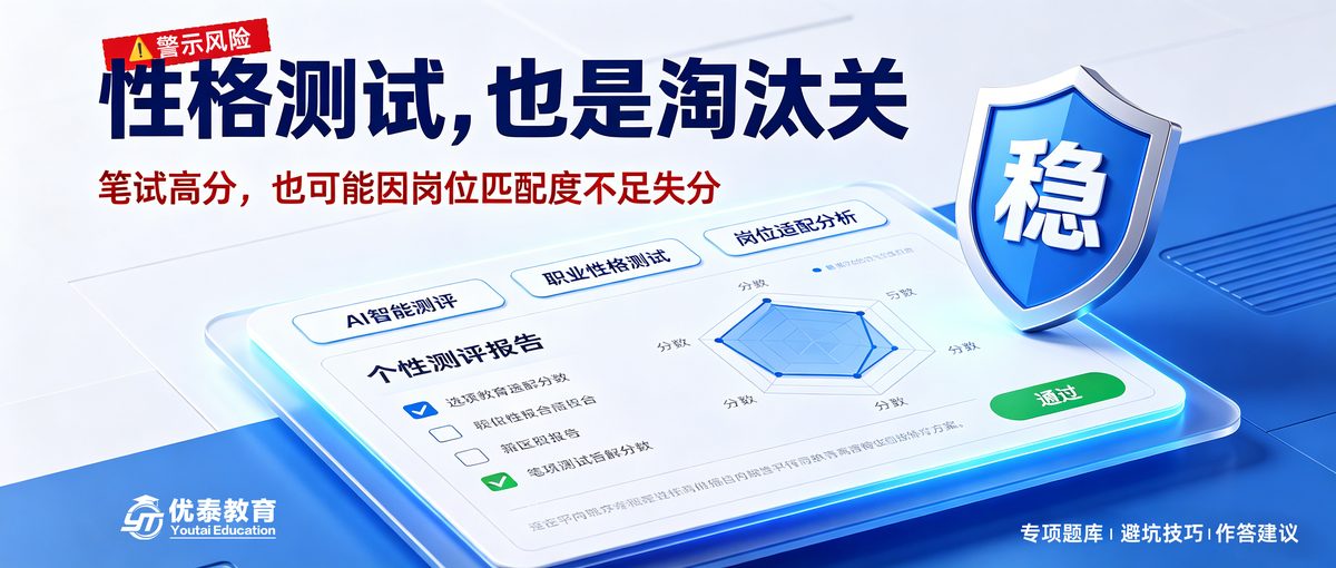 90%央国企都在考的AI测评+性格测试！优泰自研小程序，帮你一键破局